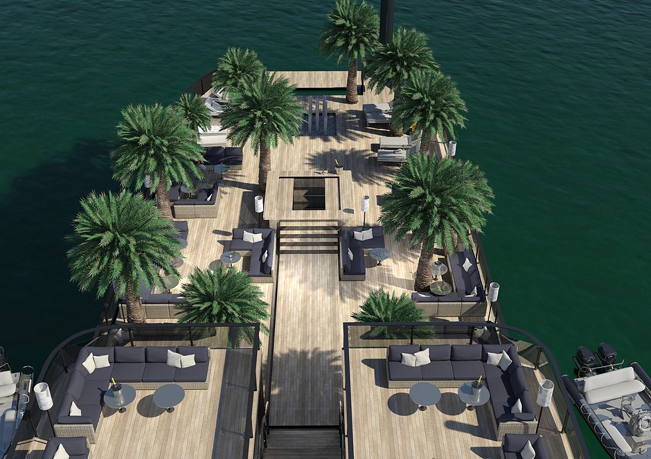 BLACK DIAMOND Deck With Palm Trees Luxury Yacht Browser by